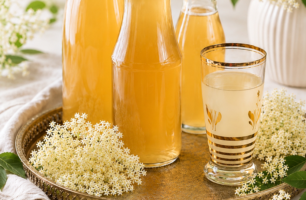 Sirop de soc preparat la rece - reteta naturala, aromata si usor de facut