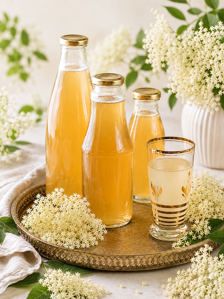 Sirop de soc preparat la rece - reteta naturala, aromata si usor de facut