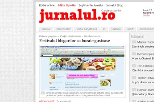 Festivalul Blogurilor Gustoase, in Jurnalul National