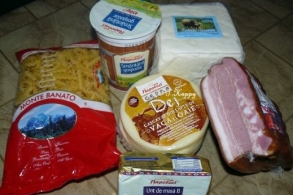 Budinca de paste cu branza si sunca