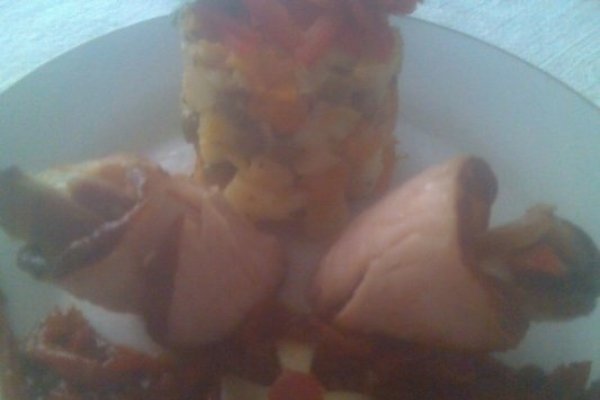 Rulada de muschi de porc cu mix de legume ca la adjud