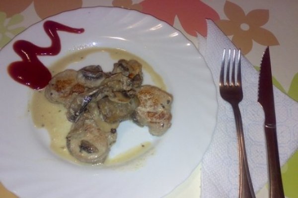 escalop de porc cu ciuperci