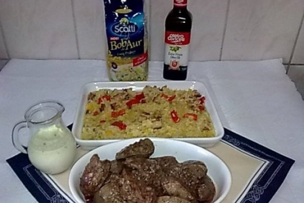 Ficatei de curcan cu rizotto