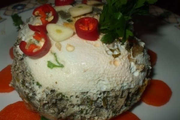 Aperitiv cu ficatei de pui si oua (mini drob)