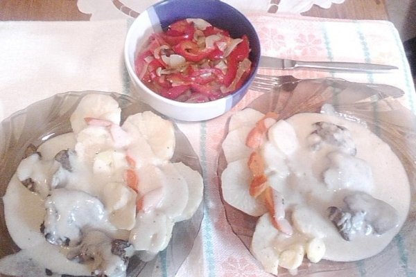 Ficatei cu legume si sos de hribi