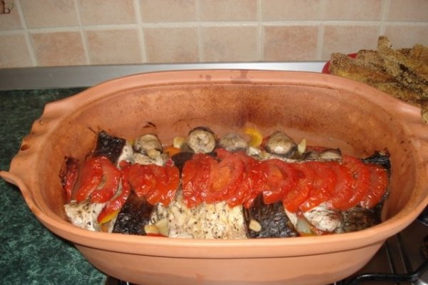 Crap cu legume la cuptor