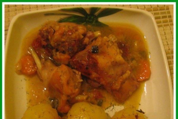 Iepure la cuptor cu sos de bere