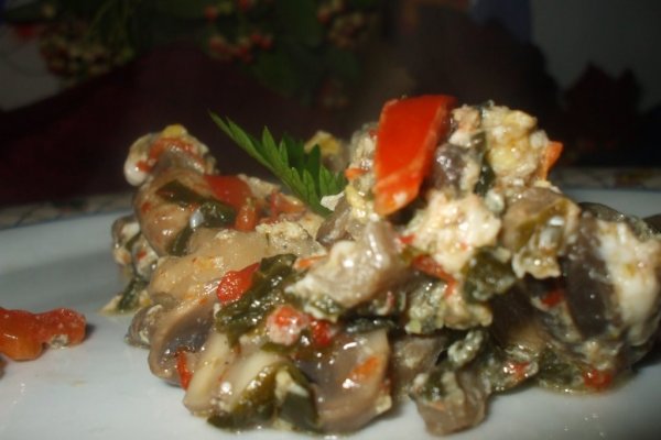 Omleta cu ciuperci si ardei