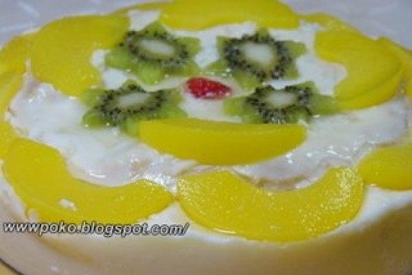 Prajitura cu fructe si crema de vanilie