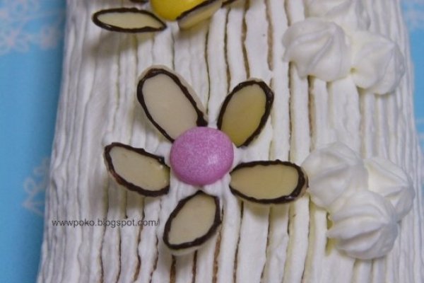 Rulada cu frisca si kiwi