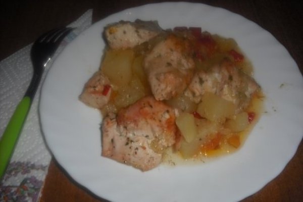 PIEPT DE PUI CU LEGUME LA CUPTOR