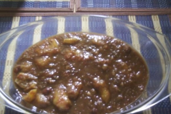 SALATA  DE FRUCTE  CU CARAMEL