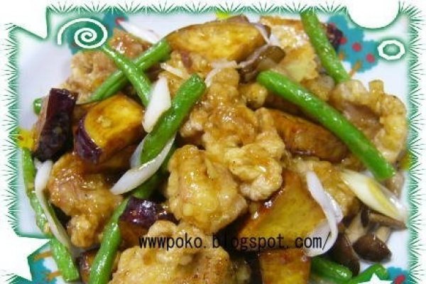 Pui cu pastai si cartof dulce