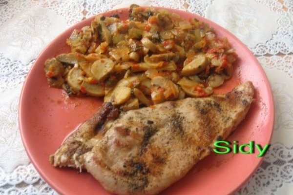 Piept de curcan cu ciuperci