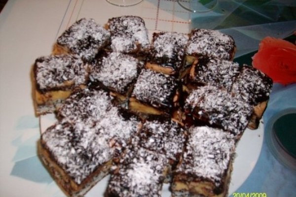 Prajitura cu nuca de cocos si mac