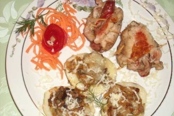 Rulouri din pulpa de pui la cuptor