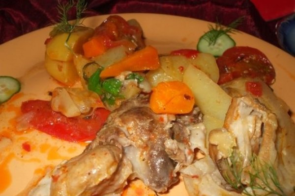 Jambon la tava cu cartofi