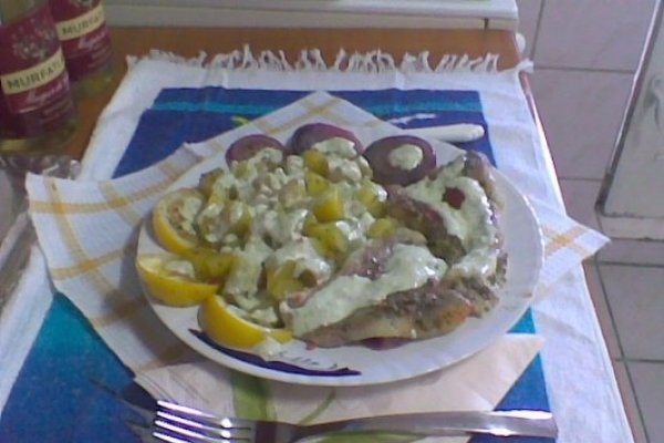 File de Pangasius cu cartofi la cuptor