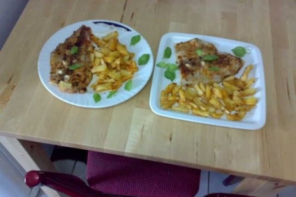 File la cuptor cu cartofi natur.