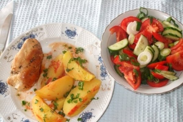 PIEPT DE PUI CU CARTOFI LA DUBLETTA