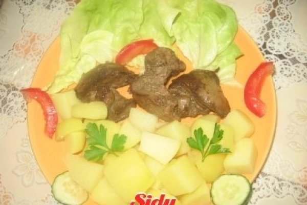 Ficatei cu cartofi si cu sos