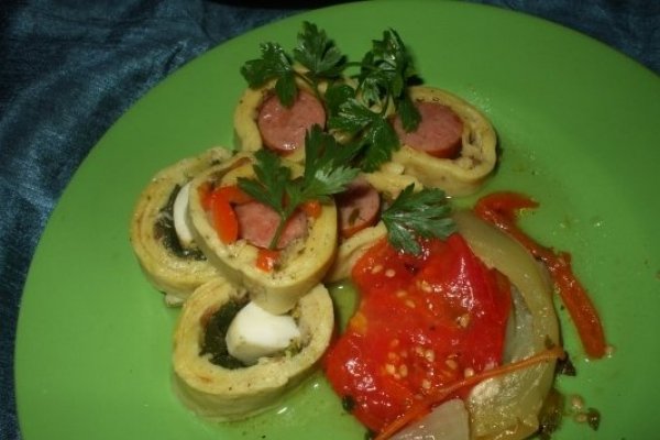 Rulada cu spanac si cabanos