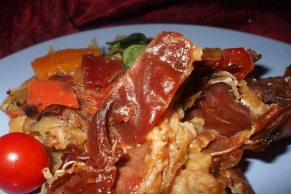 Prosciuto pe varza dulce la cuptor