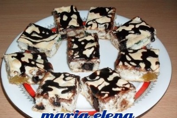 Prajitura cu nuca, rahat, ciocolata