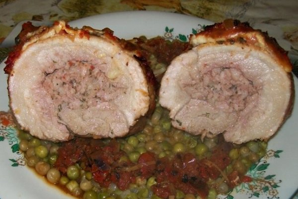 Piept de porc cu mazare si friganele