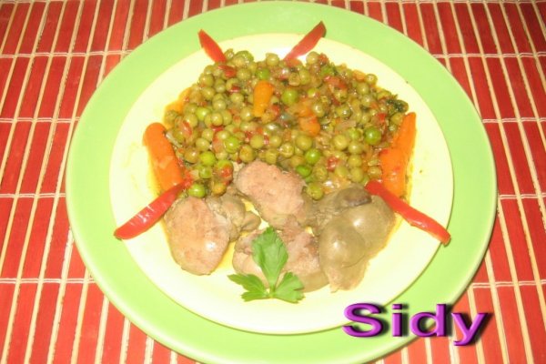 Ficatei de pasare cu mazare verde