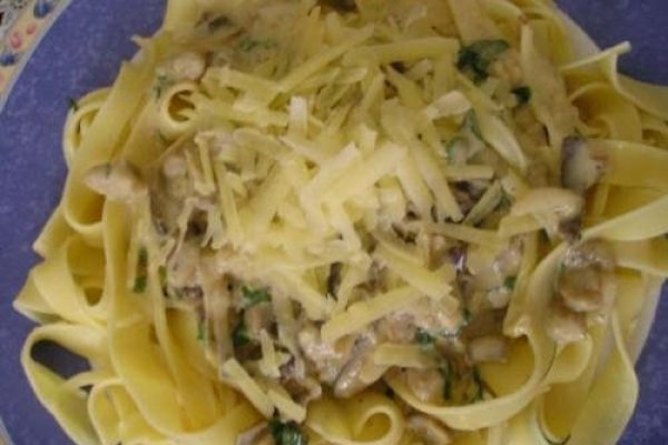ciuperci pleurotus cu smantana si paste