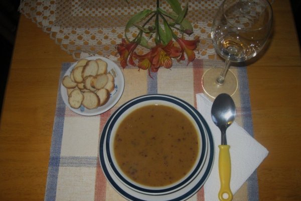 Supa crema de fasole (Sopa creme de feijao)