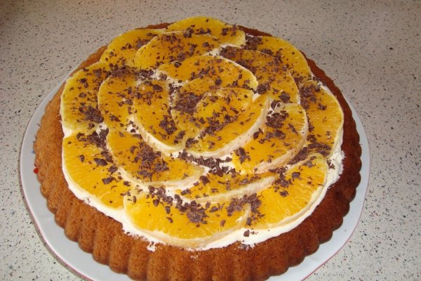 Tarta cu portocale si crema de vanilie