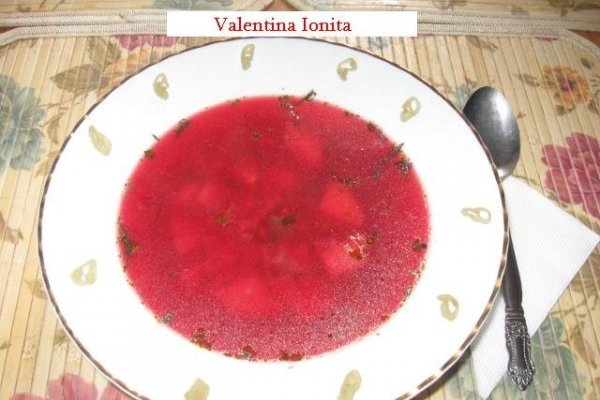 Ciorba de cartofi cu sfecla rosie si tarhon