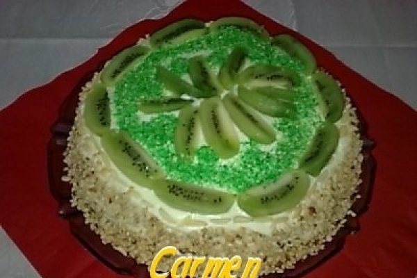 Tort kiwi cu crema de lamaie
