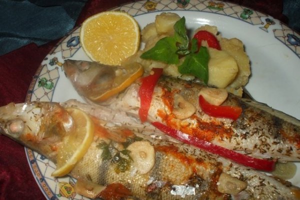 Salau cu fructe la cuptor