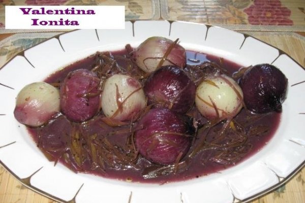 Ceapa fiarta in vin rosu