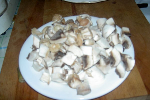 ciupercute cu orez si  cartofi nature