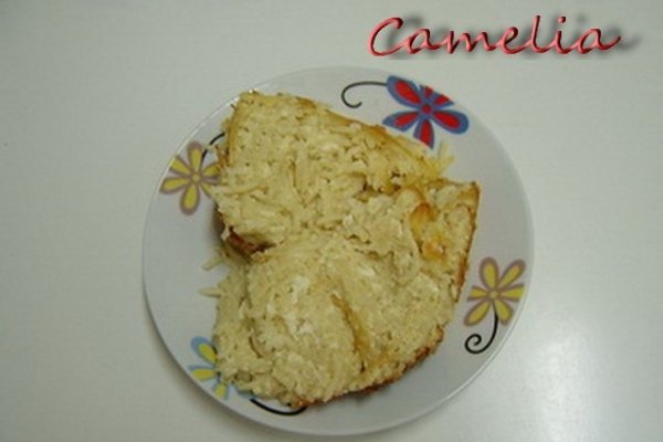 Budinca de spaghetti cu telemea de vaca