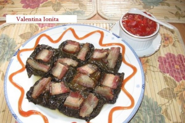 Pachetele din frunze  de vita pentru aperitiv