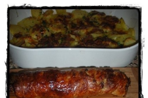 Rulada de porc cu garnitura de cartofi