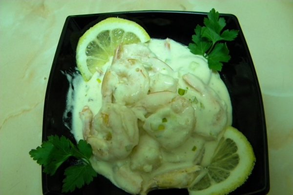 Creveti cu sos se samantana