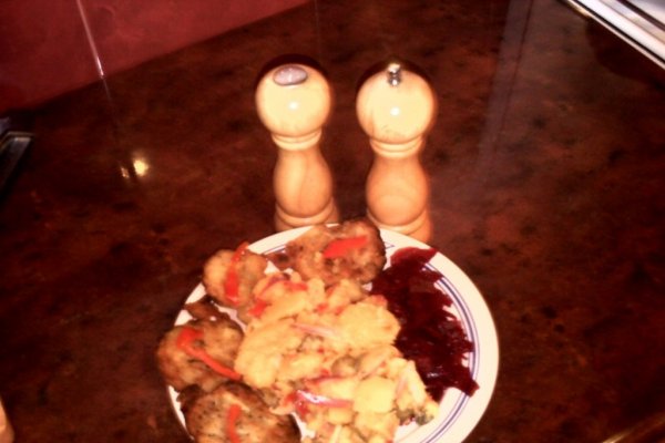 Salata de primavara cu vinete in aluat de bere(de post)