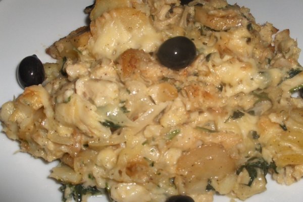 Cod cu smantana la cuptor(Bacalhau com natas-traditional portughez)