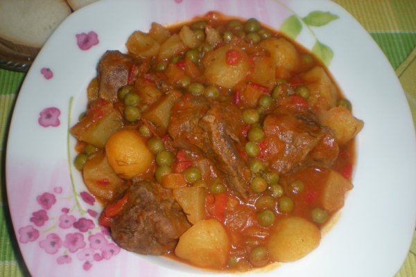 Carne de vitel cu mazare