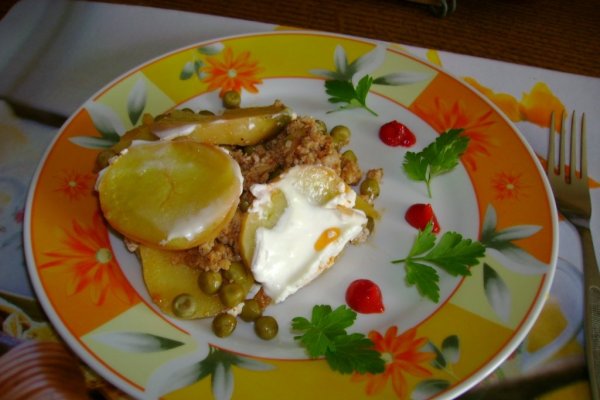 Musaca de cartofi cu mazare