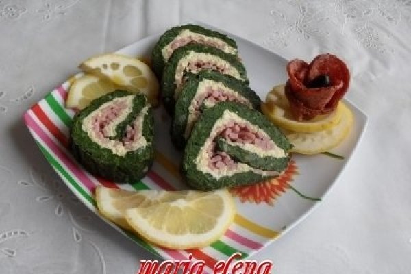 Rulada colorata cu spanac