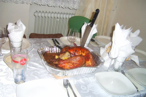 curcan umplut cu portocale la cuptor