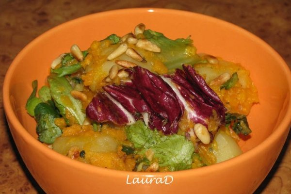 Salata cu doua tipuri de cartofi