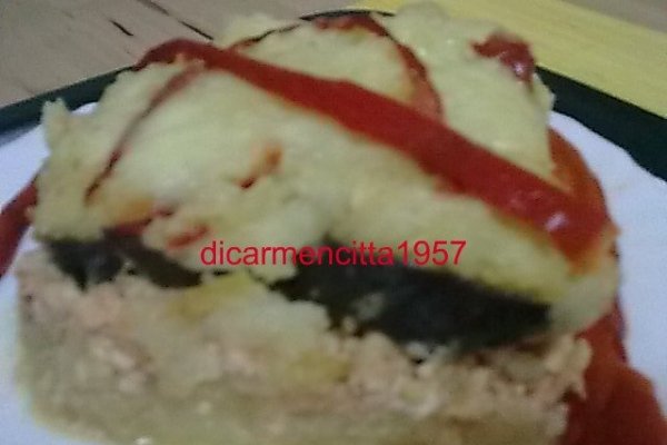 Musaca din legume cu carne de pui